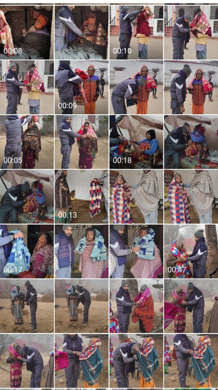 *ग्राम सभा रोहारी में बुजुर्गों का सम्मान, घर-घर जाकर किया गया कंबल