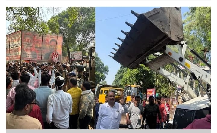 लखनऊ में पुलिस ने वकीलों पर किया लाठीचार्ज, अवैध चैंबरों पर बुलडोजर