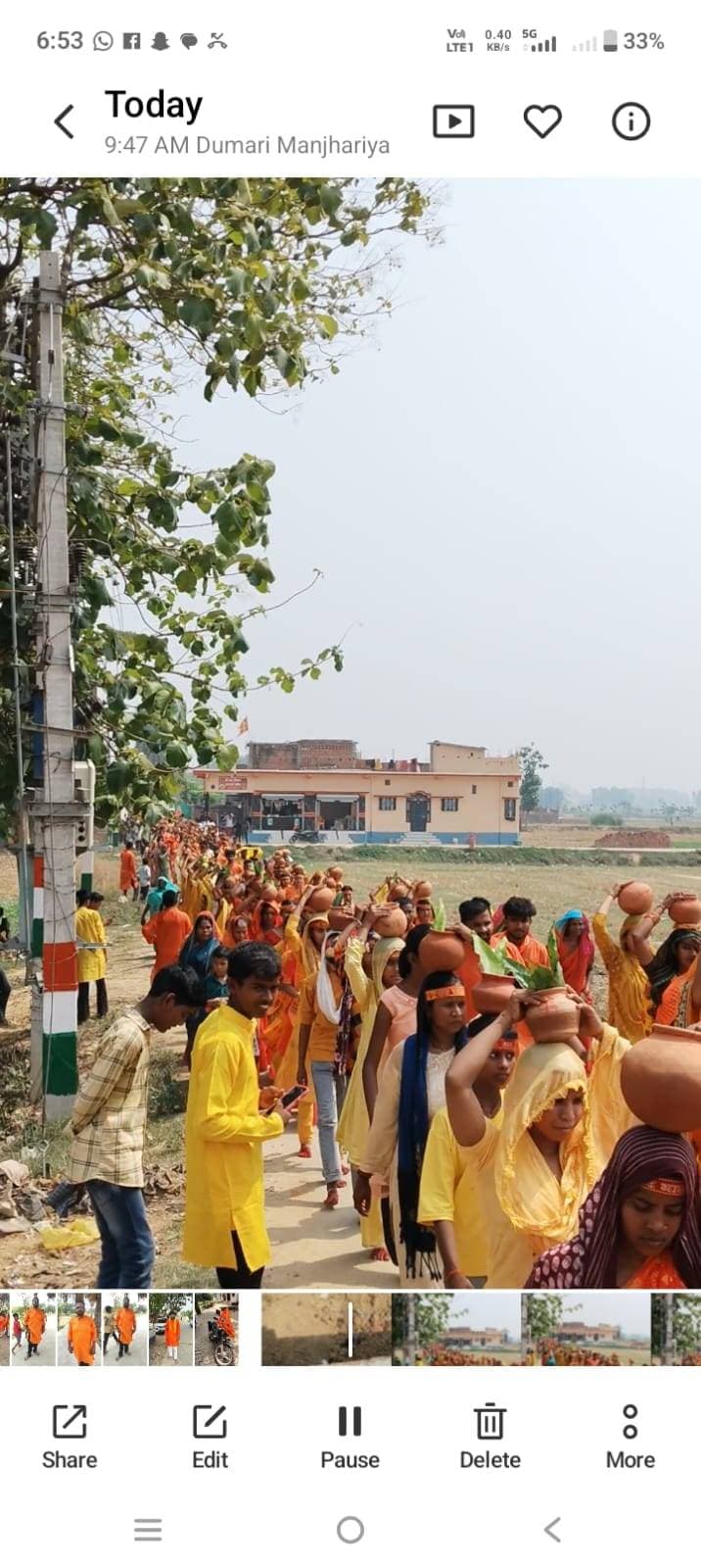 धूमधाम से कलश यात्रा निकाली गई गगहा गोरखपुर बांसगांव संदेश। विकास खंड