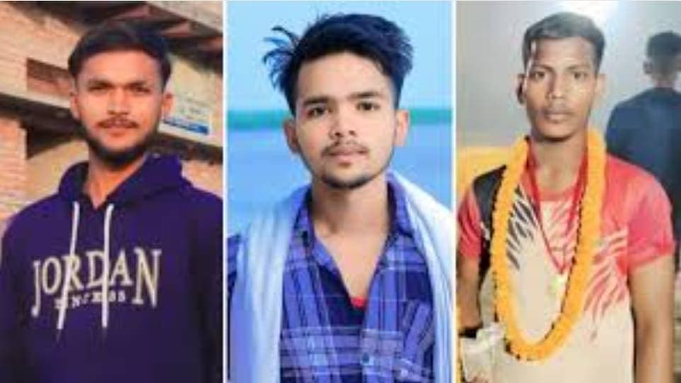 गाजीपुर तेज रफ्तार अनियंत्रित ट्रेलर ने बाइक को मारी टक्‍कर, तीन युवकों