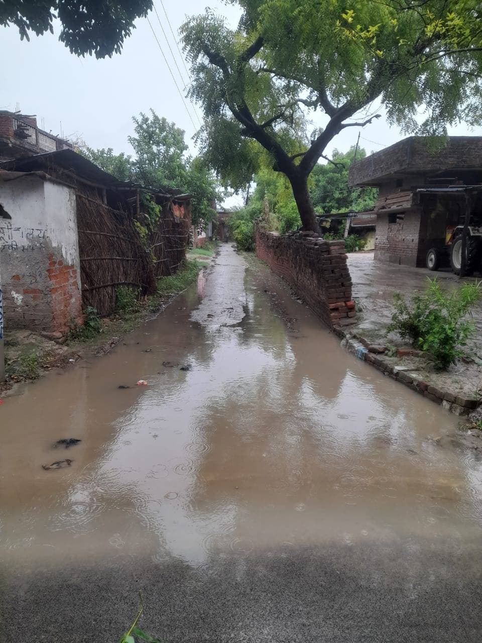 जलजमाव से ग्रामीण परेशान, संक्रमण फैलने का खतरा रामपुर बुजुर्ग। बनकटा विकास