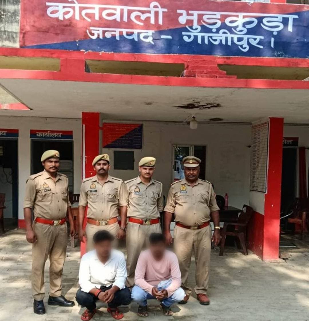 ऑपरेशन वज्रपात के तहत भुड़कुड़ा पुलिस की कार्रवाई, दो वांछित अभियुक्त गिरफ्तार