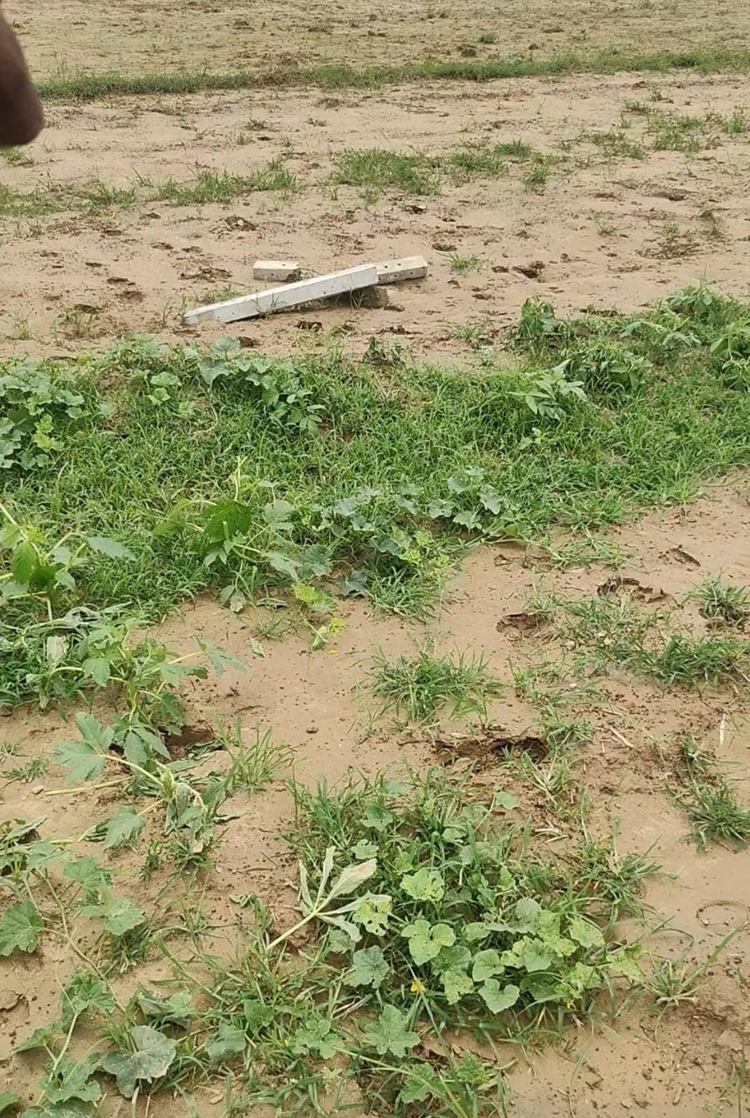 खेत में हुआ पत्थर नसब को उखाड़ कर फेंकने का आरोप गगहा