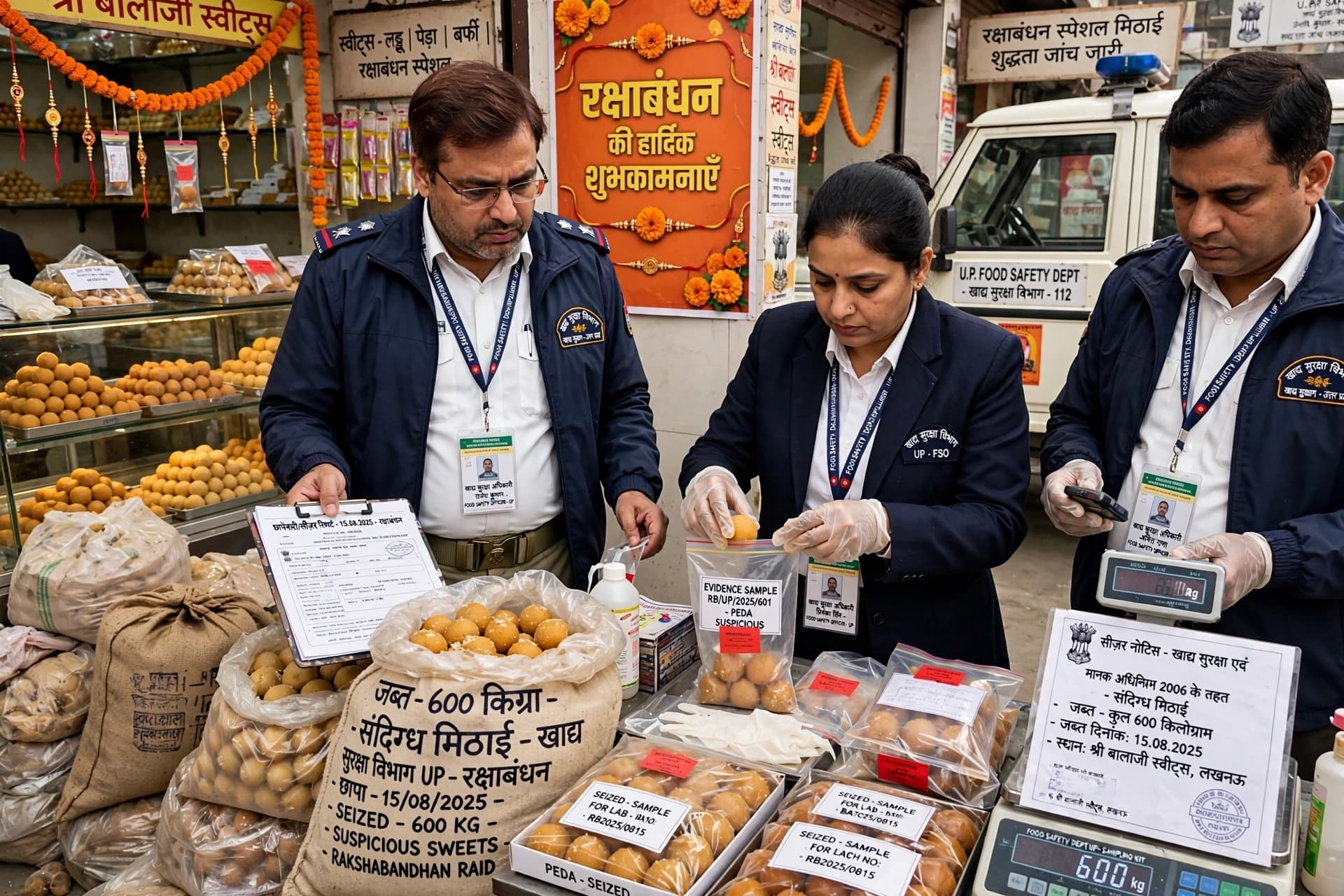 रक्षाबंधन से पहले गोरखपुर में खाद्य विभाग का बड़ा एक्शन, 600 किलो