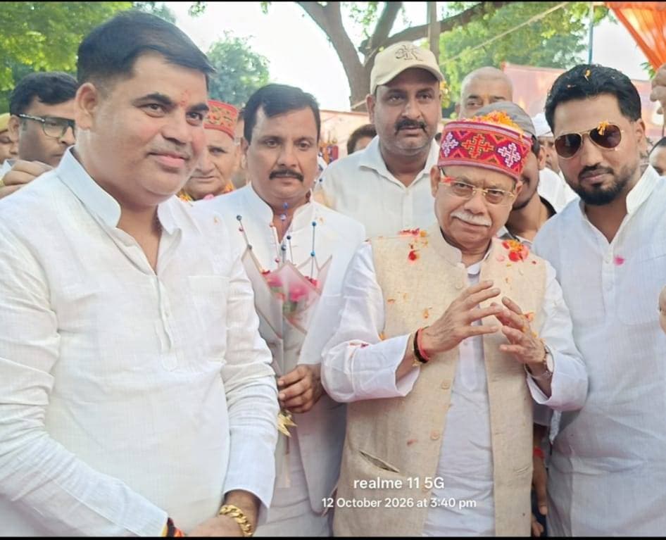 सिधुआपार में तेलंगाना के राज्यपाल शिव प्रताप शुक्ल का भव्य स्वागत सैकड़ों