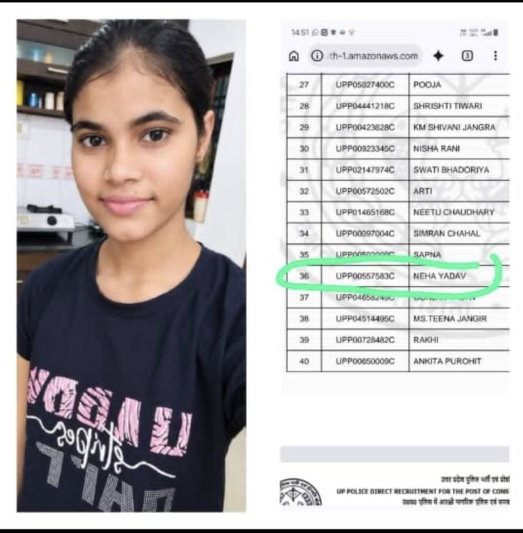 मेहनत से हासिल की मंजिल, नेहा यादव ने बढ़ाया गांव का मान